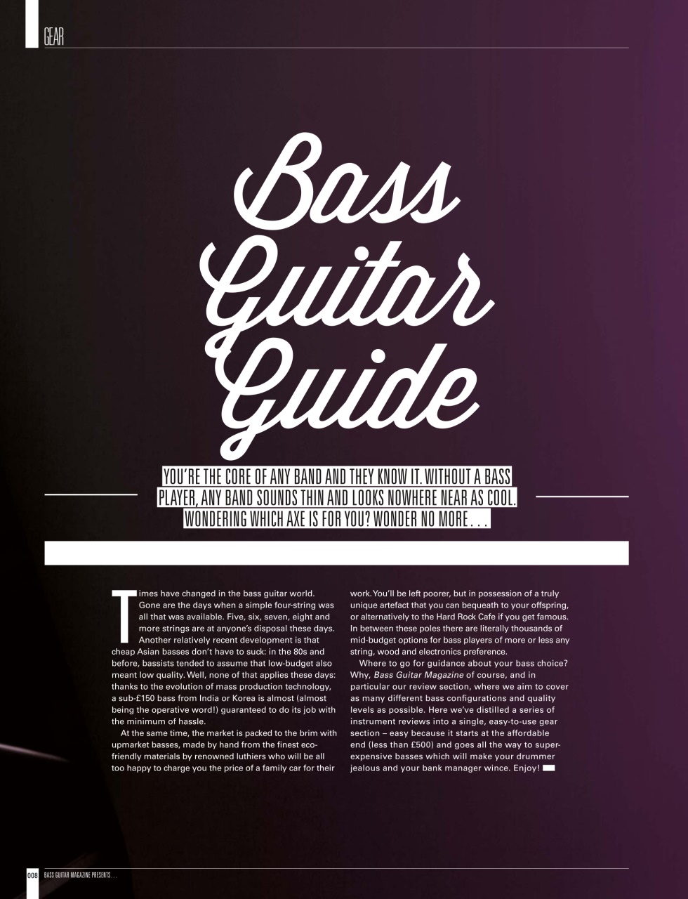 Bass Player UK Magazine The Ultimate Bass Guide Special Issue