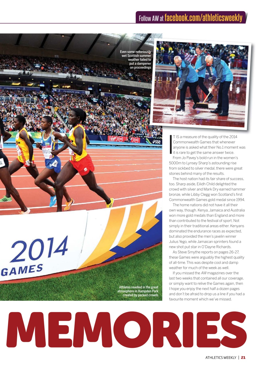 AW Athletics Weekly Magazine 14/08/2014 Back Issue
