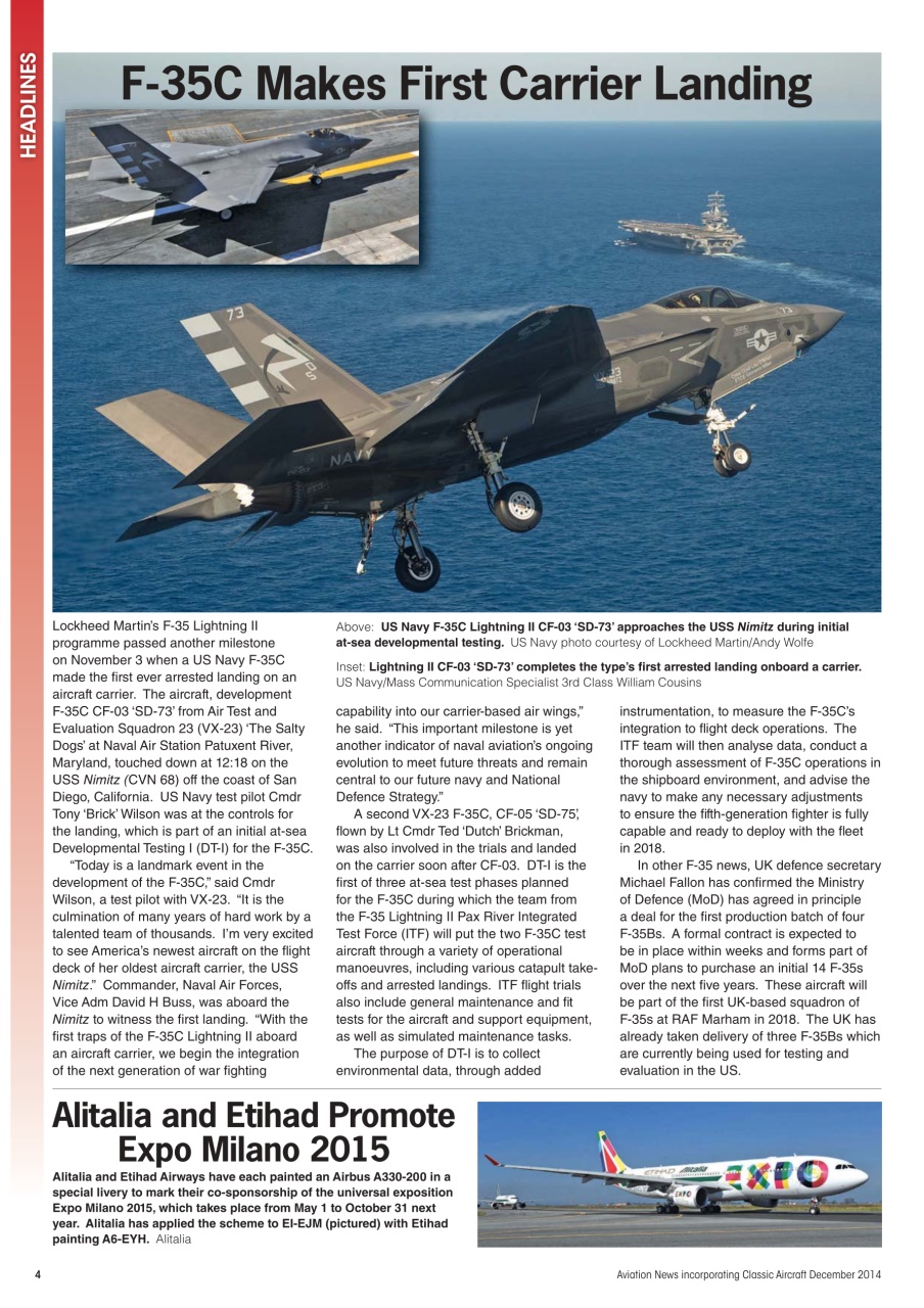 Aviation News Magazine - December 2014 Back Issue