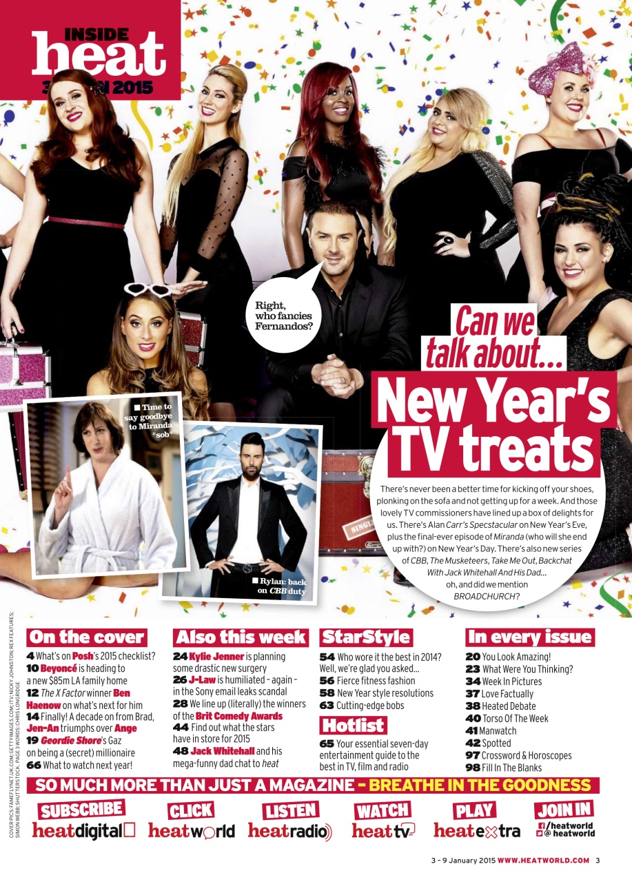 Heat Magazine - 3rd January 2015 Back Issue