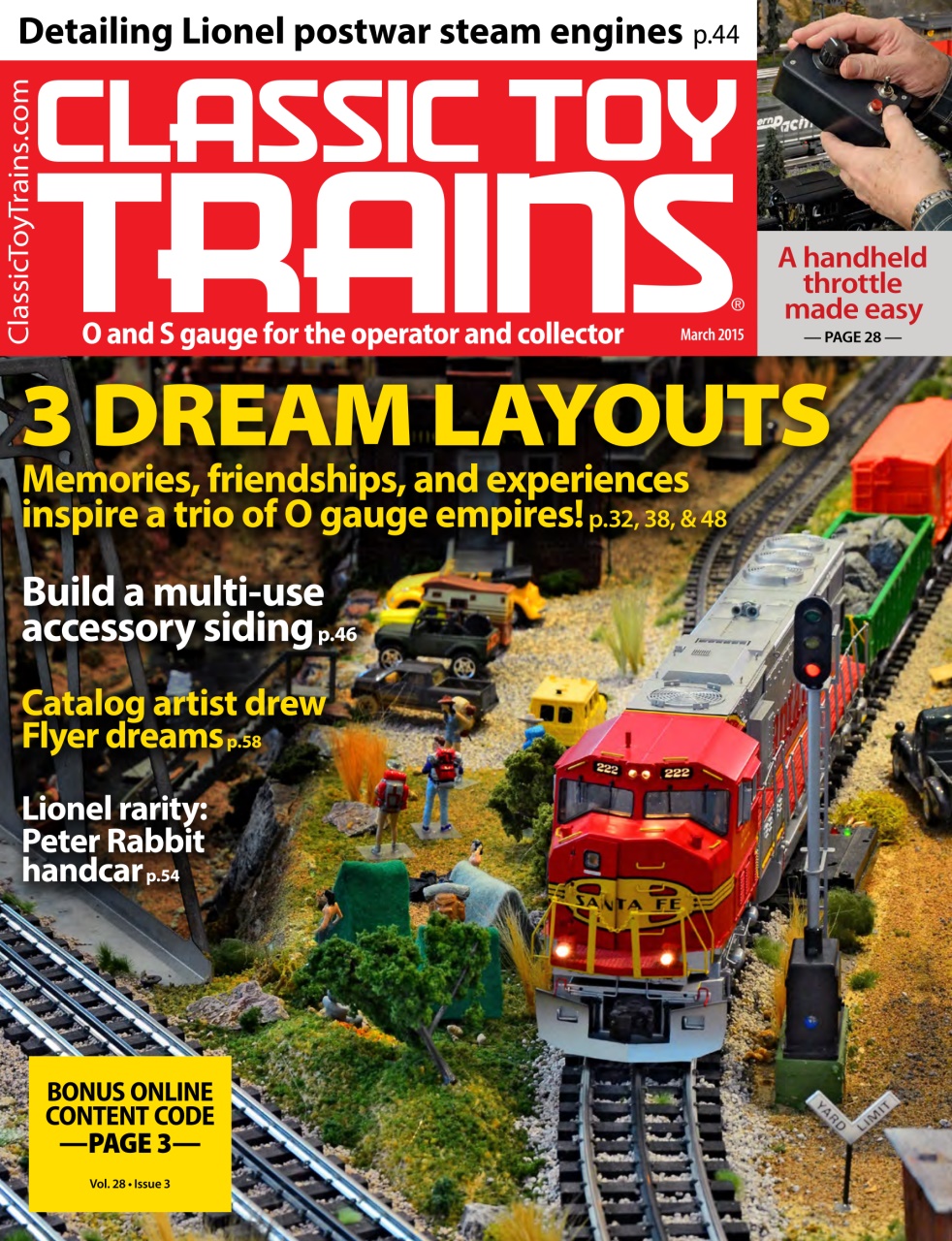 Classic Toy Trains Magazine March 2015 Back Issue