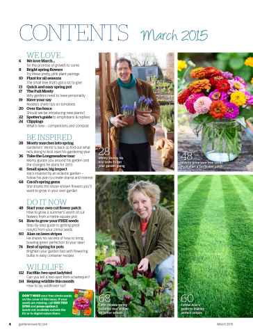 BBC Gardeners World Magazine March Back Issue