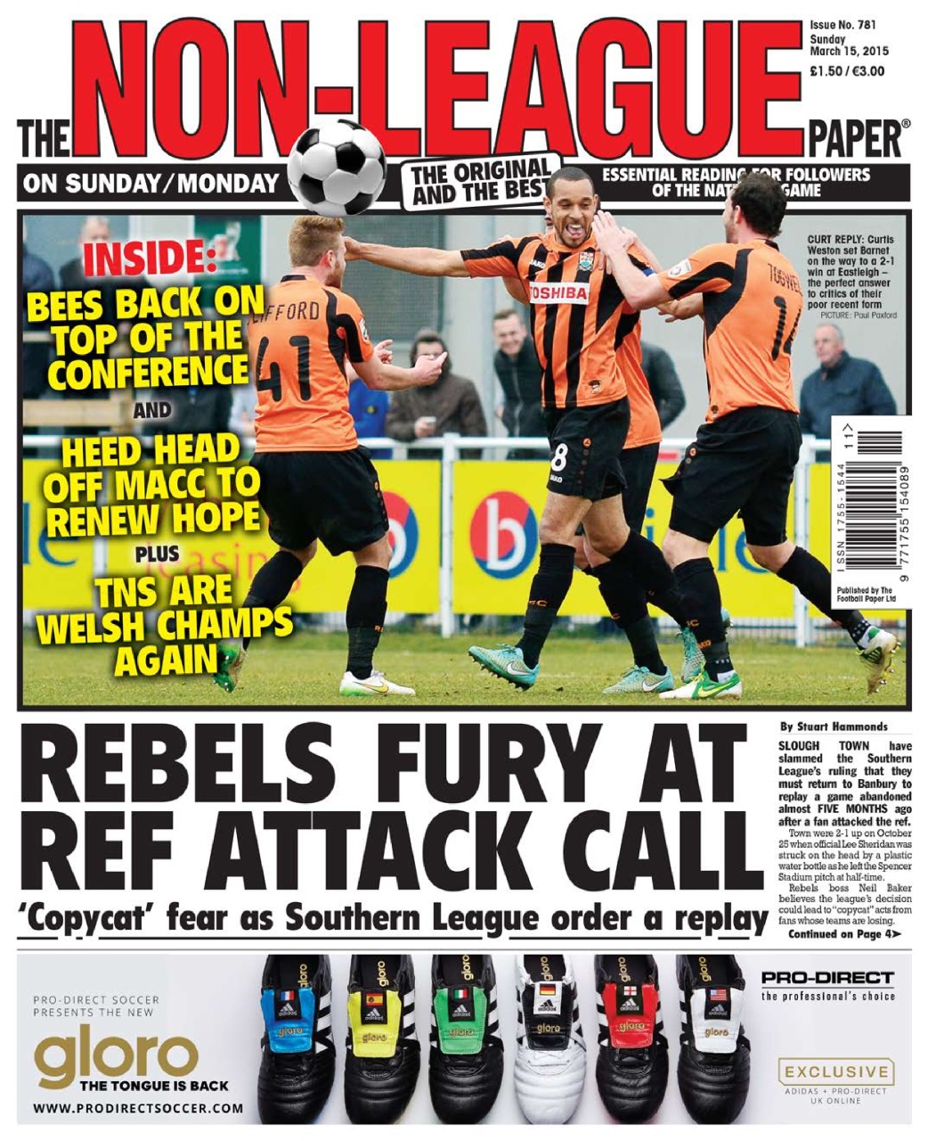 The NonLeague Football Paper Magazine 15th March 2015 Back Issue