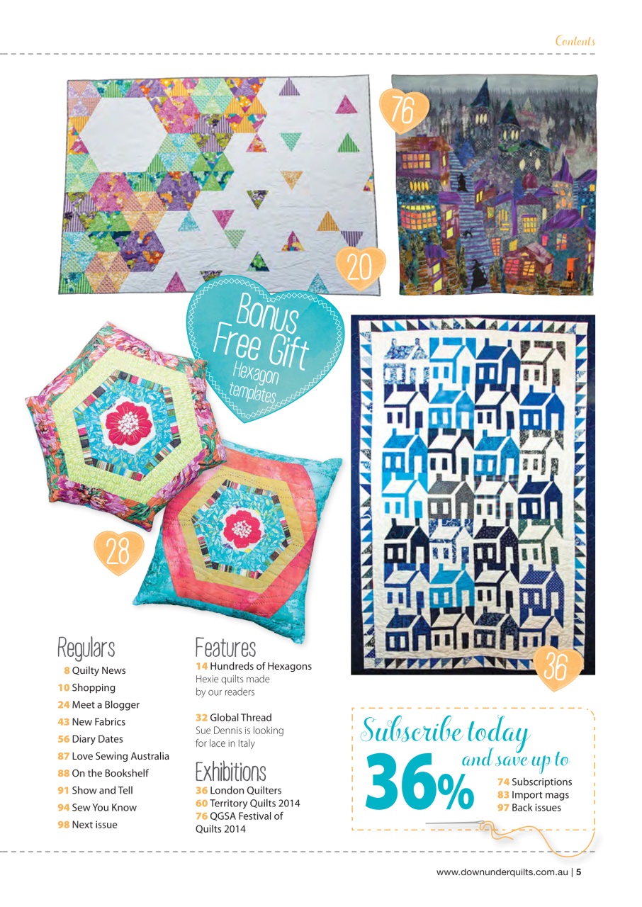 Down Under Quilts Magazine 170 Back Issue